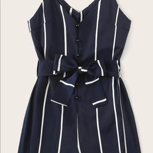 ROMPER black/white stripped